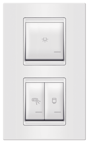 Sklopka za kupatilo sa indikacijom i kutijom vert. 3x16A Experience - Slika 1