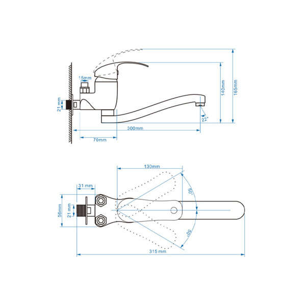 Slavina za mali bojler KONGO 001 - Slika 3