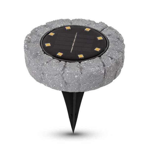 Solarna lampa baštenska kamen sivi LED Entac - Slika 1