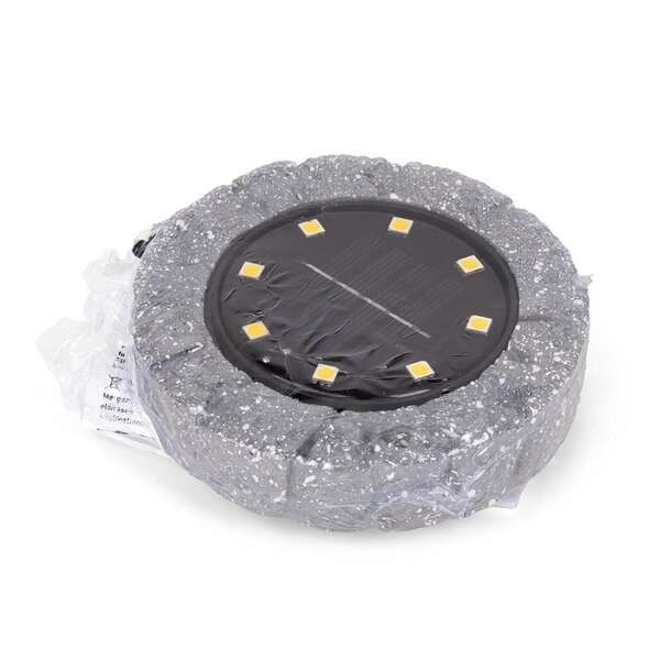 Solarna lampa baštenska kamen sivi LED Entac - Slika 3