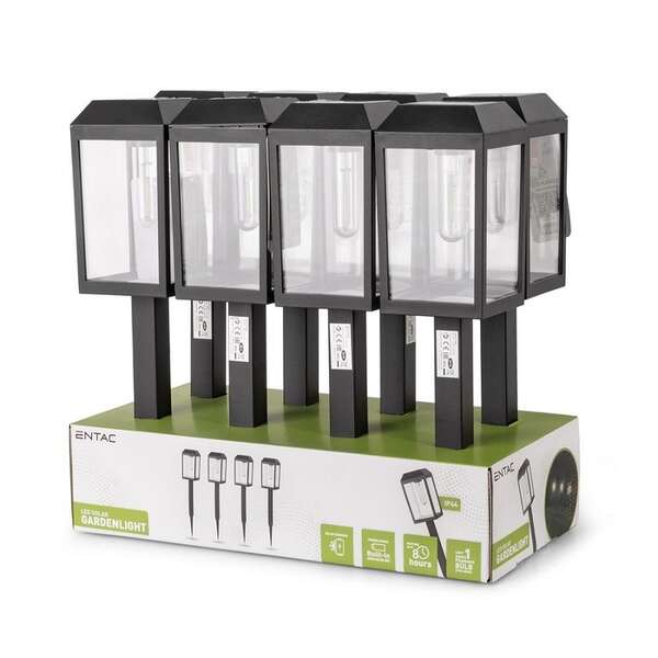 Solarna lampa baštenska LED 50cm crna Entac - Slika 2