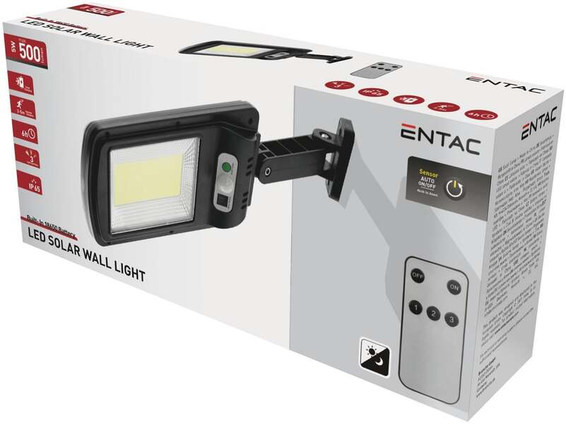 Solarna lampa zidna LED sa daljinskim 5W Entac - Slika 3