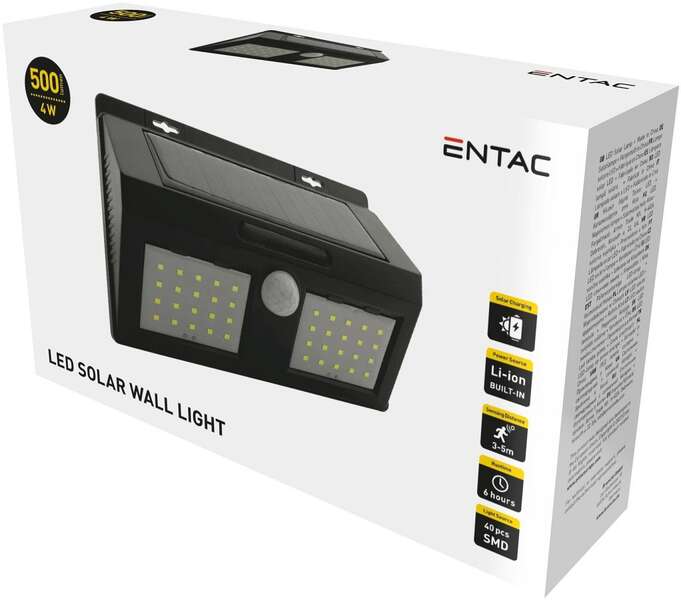 Solarna LED lampa plastična 4W Entac - Slika 2