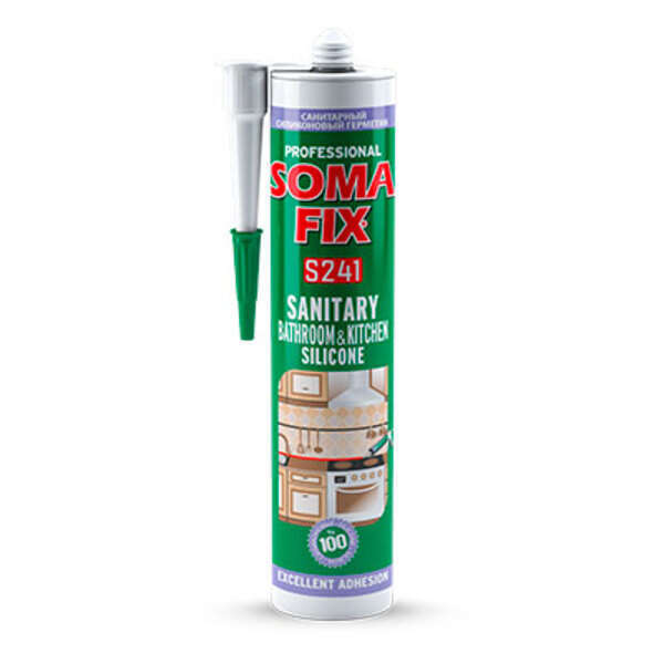 Somafix sanitarni silikon 280ml - beli - Slika 1
