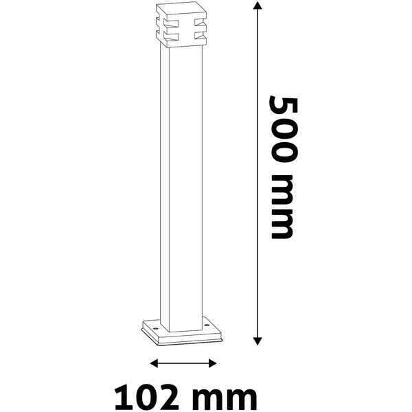 Spoljna stubna lampa Solana LED 1.5W NW 500mm IP44 antracit - Slika 2