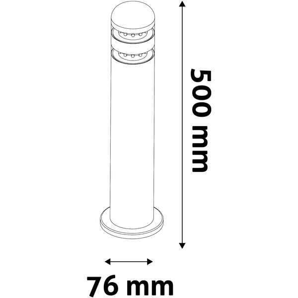 Spoljna stubna lampa York LED 2W WW 500mm IP44 crna - Slika 2