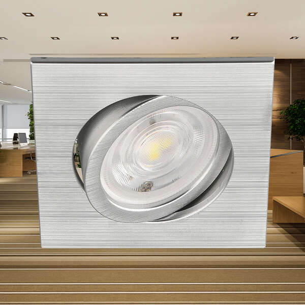 Spot svetiljka 7W, 3U1, kvadratna siva - Slika 2