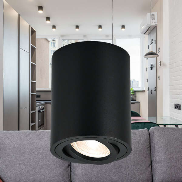 Spot svetiljka GAMA okrugla crna GU10 - Slika 2