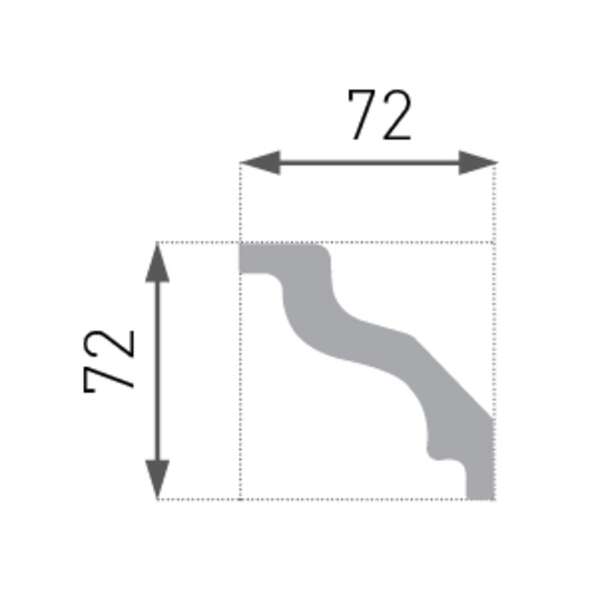 Stiropor lajsna SLU-718 (E-8) - Slika 3
