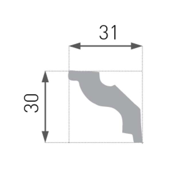 Stiropor lajsna SLU-732 (E-22) - Slika 3