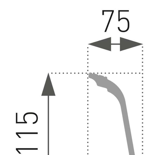 Stiropor lajsna SLU-747 (E-37) - Slika 3