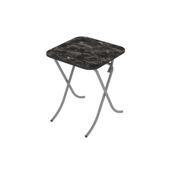 Sto višenamenski sklopivi crni mermer 60*60cm Alesta - Slika 1