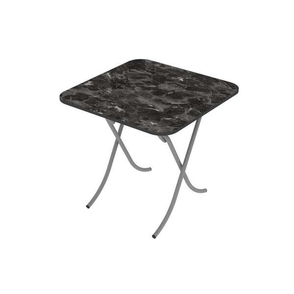 Sto višenamenski sklopivi crni mermer 80*80cm Alesta - Slika 1