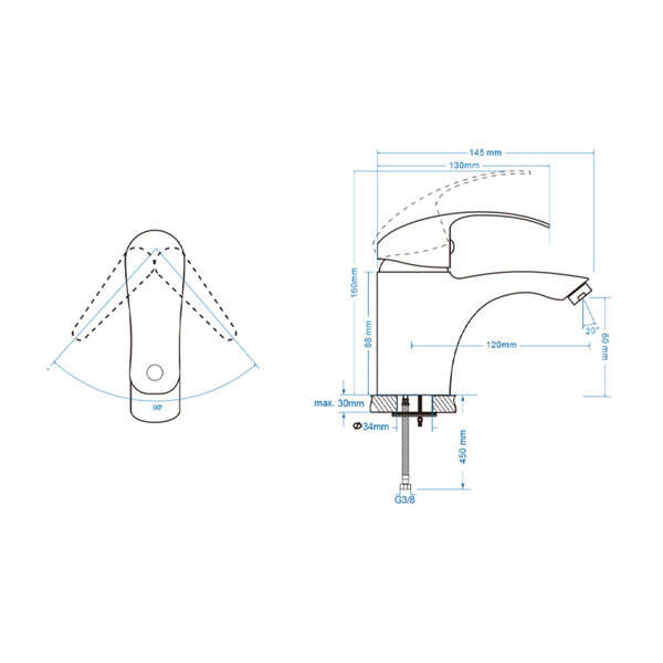 Stojeća slavina za lavabo KONGO - Slika 4