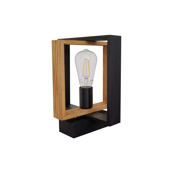 Stona drvena lampa kvadrat 1xE27 DAS - Slika 1