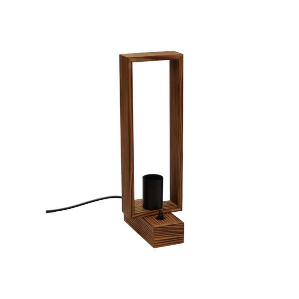 Stona drvena lampa pravougaona 1xE27 Hrast DAS - Slika 1