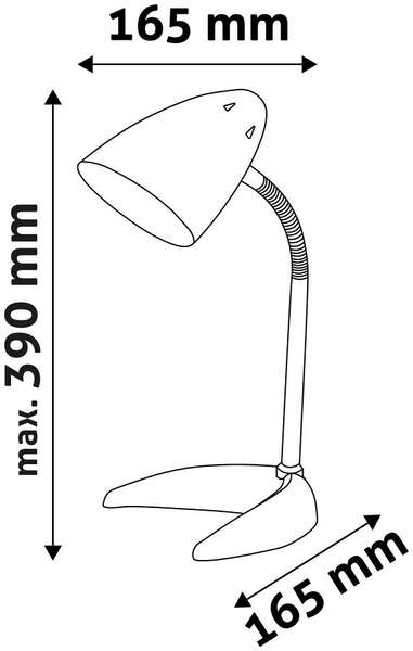 Stona lampa C postolje srebrna Avide - Slika 3