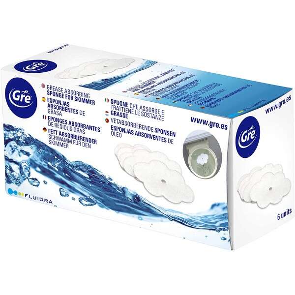 Sundjer za upijanje masti iz bazena GRE 6 kom - Slika 2