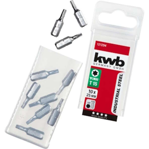T20 bit 25mm Torx set 10/1 Einhell by KWB - Slika 1