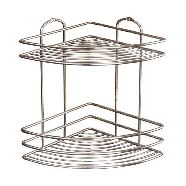 Tekno-Tel Žičana ugaona dvostruka polica zlatna - Slika 1