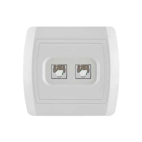 Telefonska priključnica RJ12 6/4 sa dva modula 623K Status - Slika 1