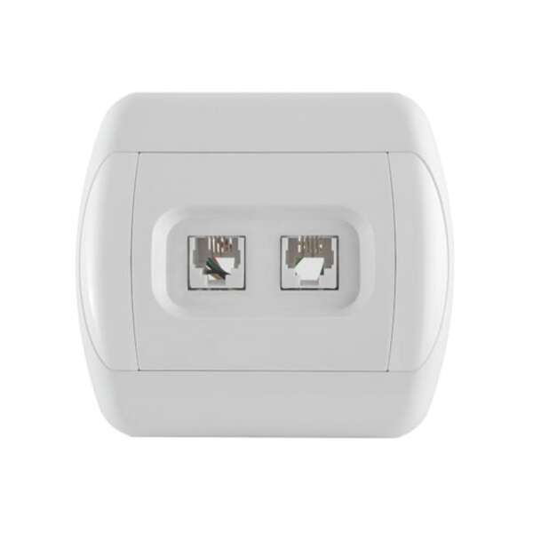 Telefonska priključnica RJ12 6/4 sa dva modula 623K Royal - Slika 1