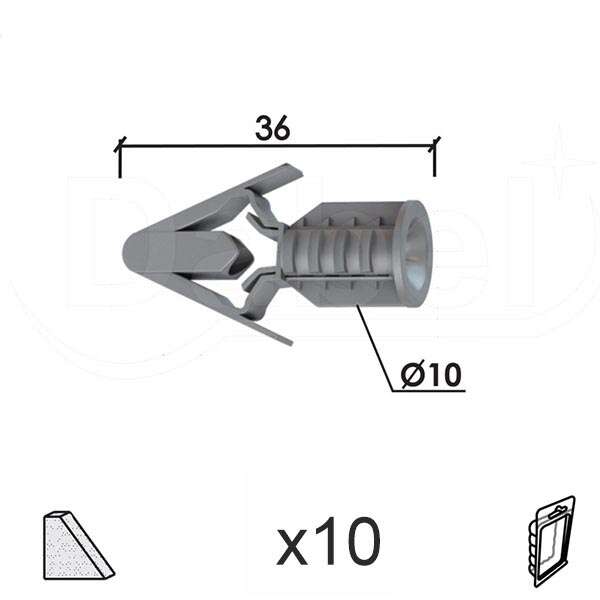 Tipl za gips table E SIVA FI X10X36MM (10KOM) DP1 - Slika 1
