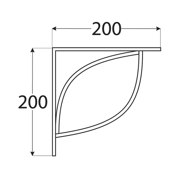 TRAMP 200 SR Nosač 200x200 mat srebrni - Slika 2
