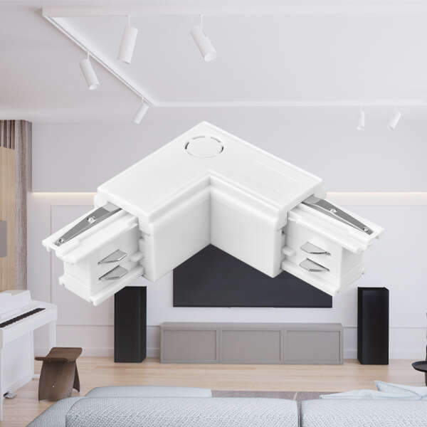 Trofazni konektor za alu šine beli - Slika 2