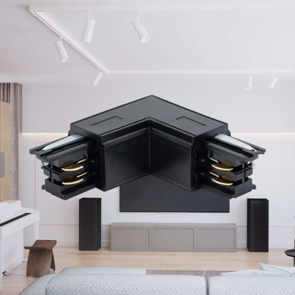 Trofazni konektor za alu šine crna - Slika 2