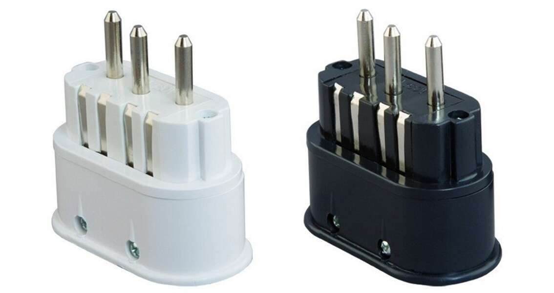 Trofazni utikač pravi crni Tehnoelektro - Slika 1