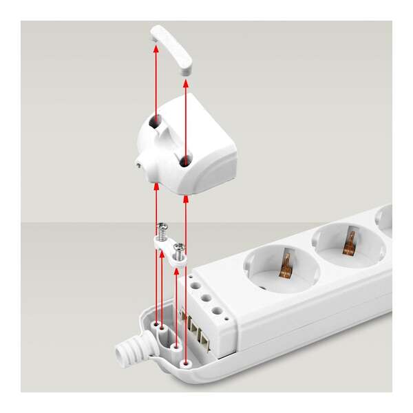 Trostruki podsklop sa prekidačem rastavljiv 3G beli - Slika 2