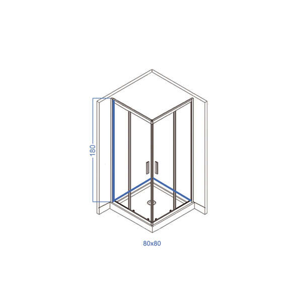 Tuš kabina K80 classic LINNI - Slika 2