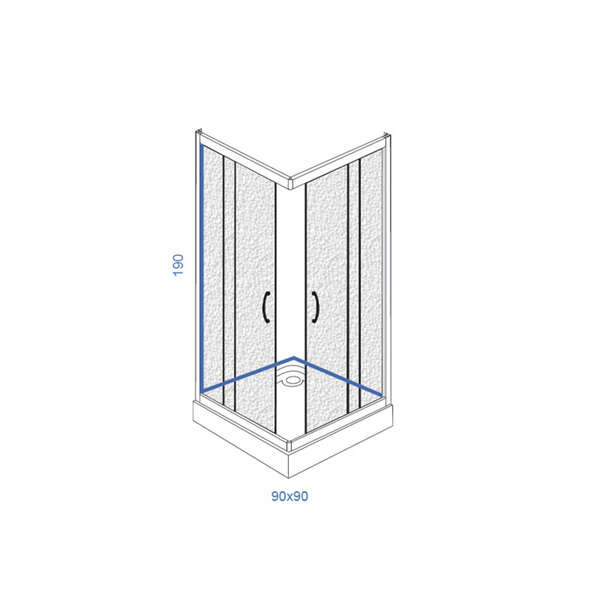 Tuš kabina K90 CHINCHILLA LINNI - Slika 2