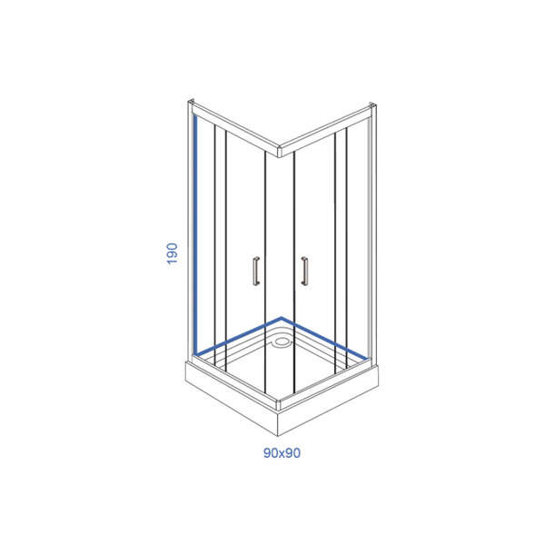 Tuš kabina K90 standard LINNI - Slika 2