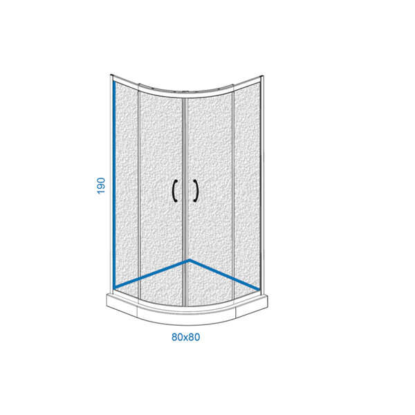 Tuš kabina R80 CHINCHILLA LINNI - Slika 2