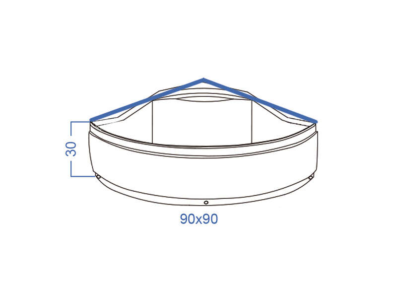 Tuš kada R90 classic duboka LINNI - Slika 2