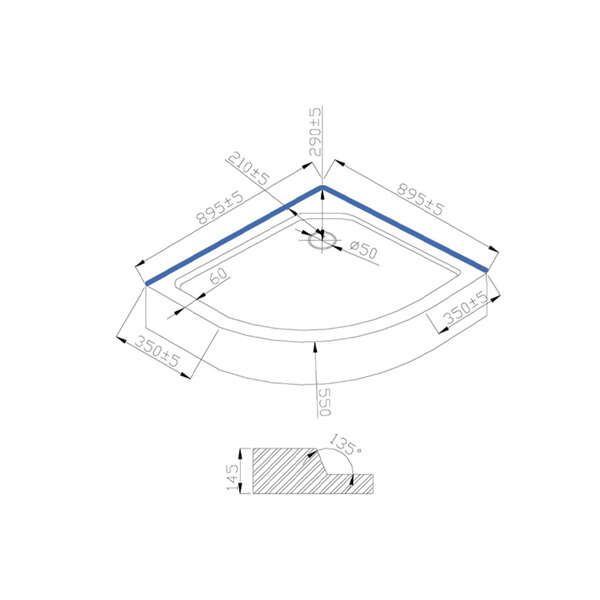 Tuš kada R90 classic LINNI - Slika 2