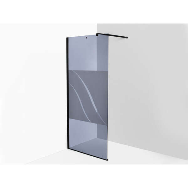 Tuš stena ELEGANCE gray logo 80*200 LINNI - Slika 1