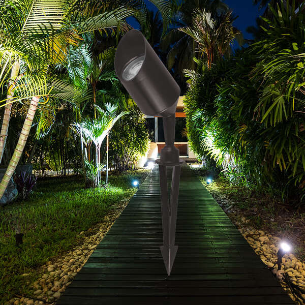 Ubodna baštenska svetiljka plastična, crna IP65 - Slika 2