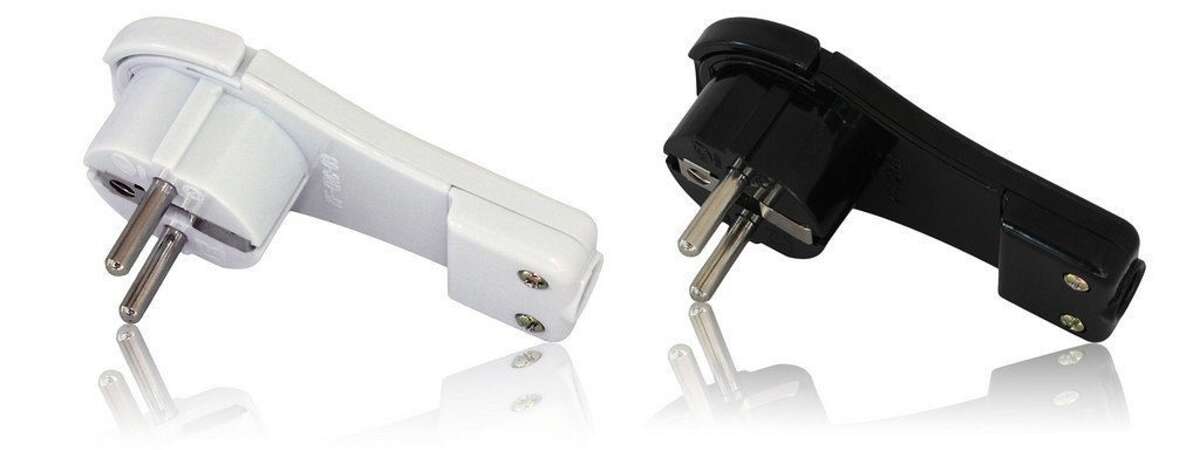 Utikač šuko pljosnati ugaoni 250V 16A beli - Slika 1