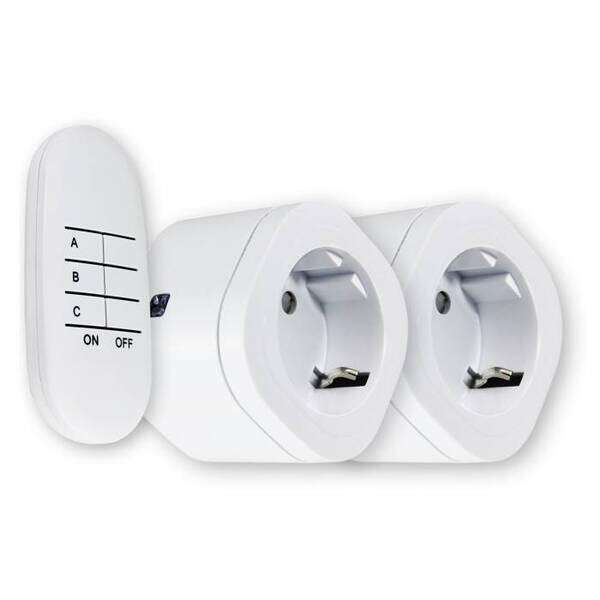 Utičnica x2 s daljinskim upravljačem 30m 13A/3000W 230V - Slika 1