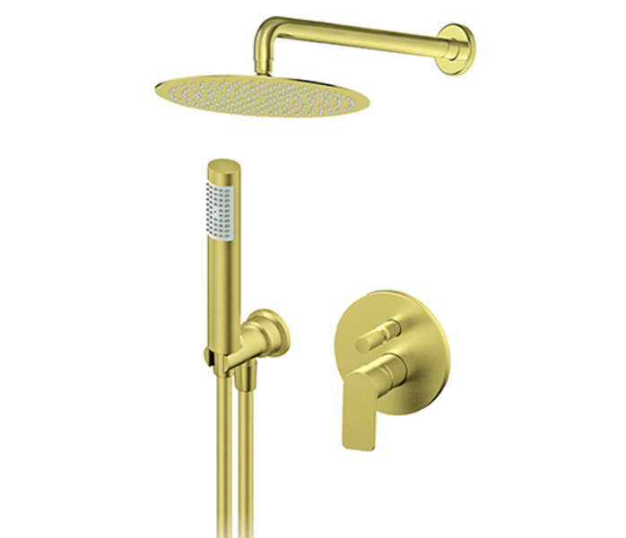 Uzidna baterija za tuš kadu sa zidnim tušem 250mm i ručnim tušem 231601G - Slika 1