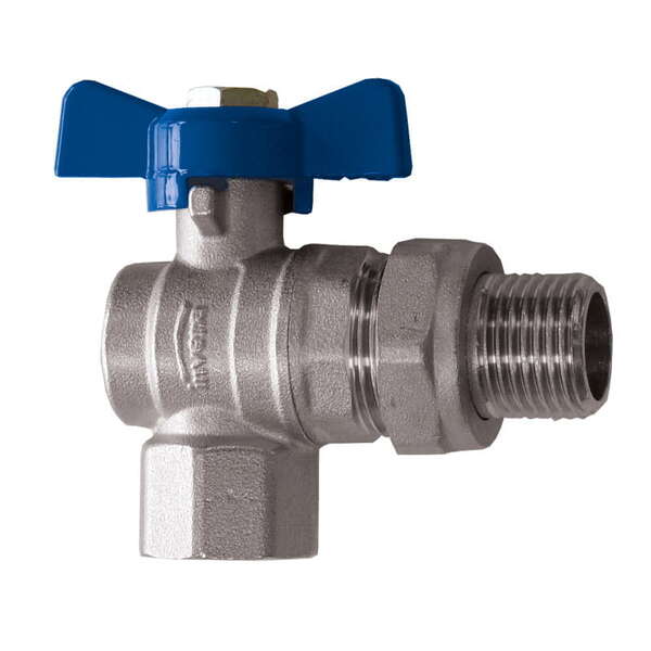 Ventil kugla ugaoni – leptir ručica S/U navoj, sa holenderom 3/4" - Slika 1