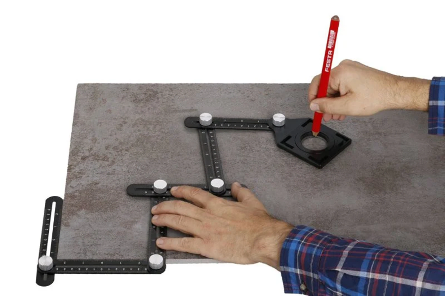 Višenamenski sklopivi lenjir za merenje - prenos uglova LEVIOR - Slika 5