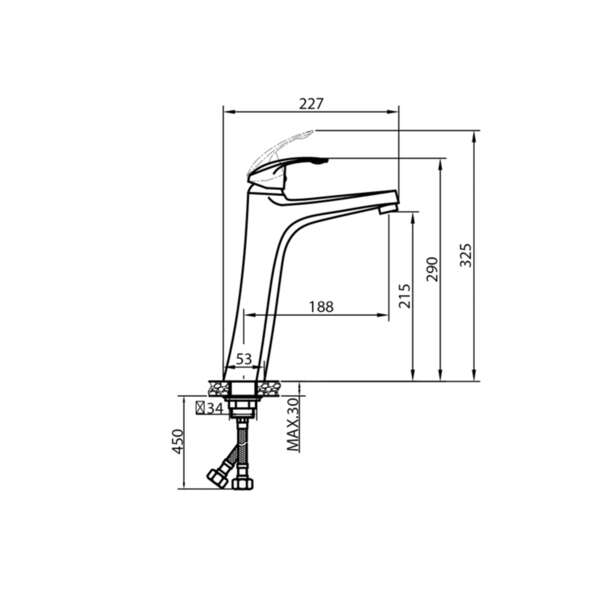 Visoka slavina za lavabo MISISIPI - Slika 3