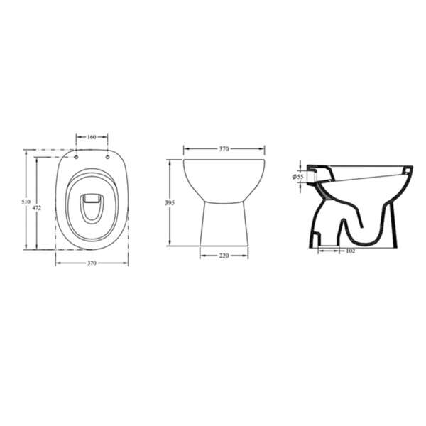 Wc šolja ECO LINNI vertikalna - Slika 2