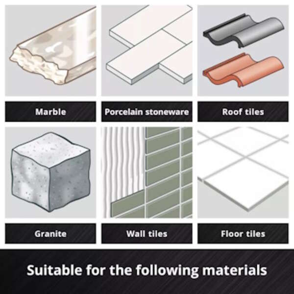 XS-CASE set burgija za keramiku E6.3-1/4" 4/1 Einhell - Slika 4
