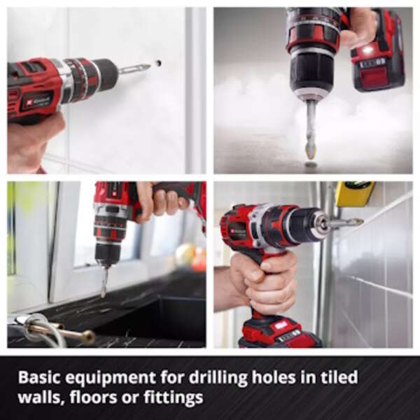 XS-CASE set burgija za keramiku E6.3-1/4" 4/1 Einhell - Slika 7