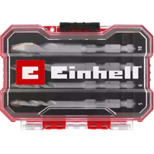 XS-CASE set burgija za keramiku E6.3-1/4" 4/1 Einhell - Slika 2